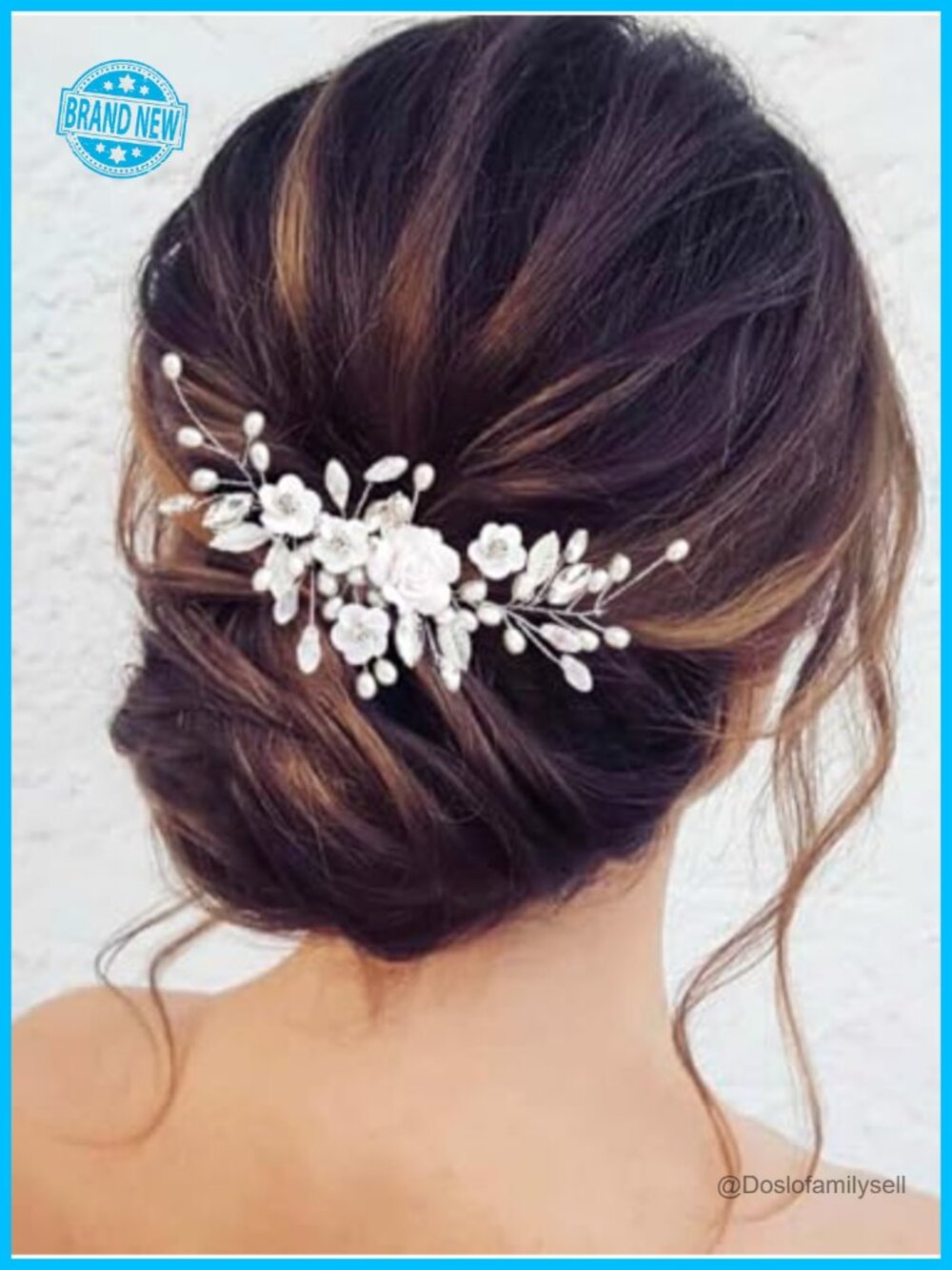 Wedding Hair Vine Crystal Pearl Silver Alloy Wire Bridal Hair Accessories